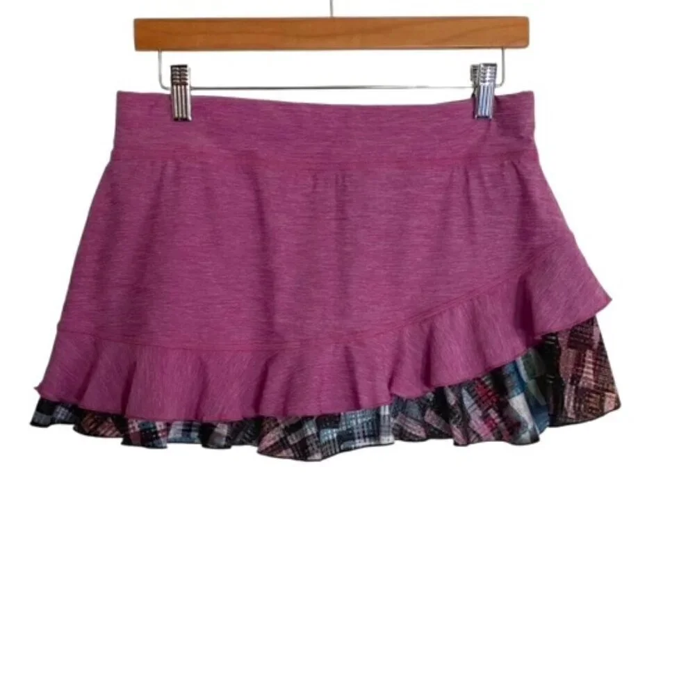 Sofibella Purple Ruffle Tennis Skort Medium